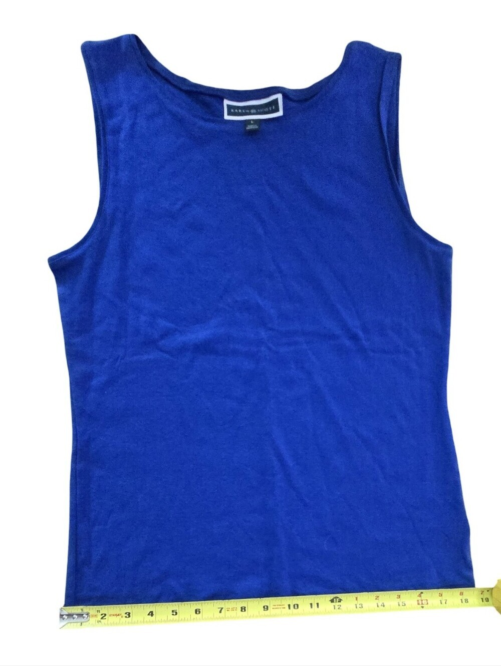 Karen Scott Royal Blue Scoop Neck Tank Layering Summer Lightweight Size L - Picture 5 of 7